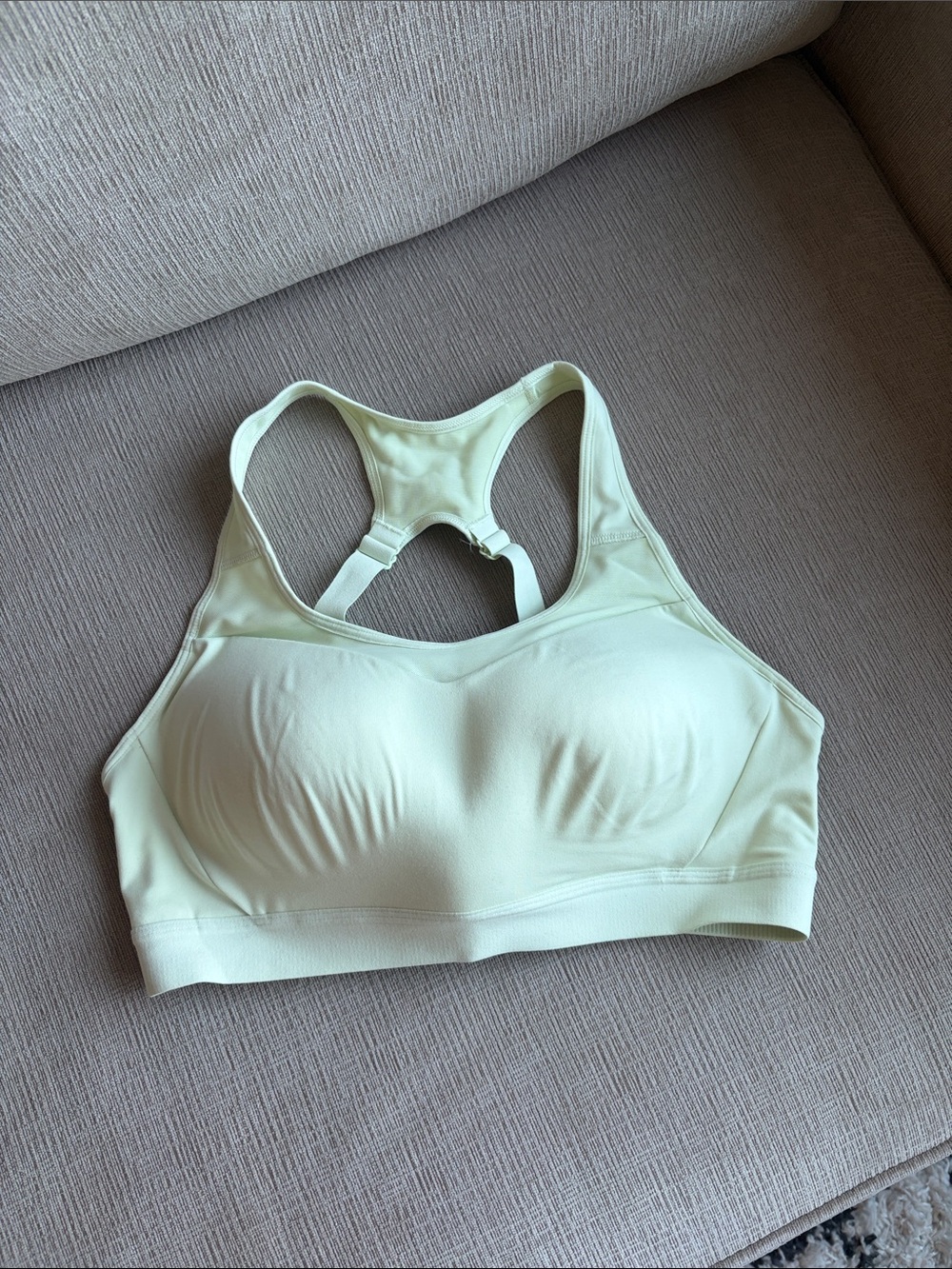 Gymshark Pale Yellow Racerback Padded Sports Bra
